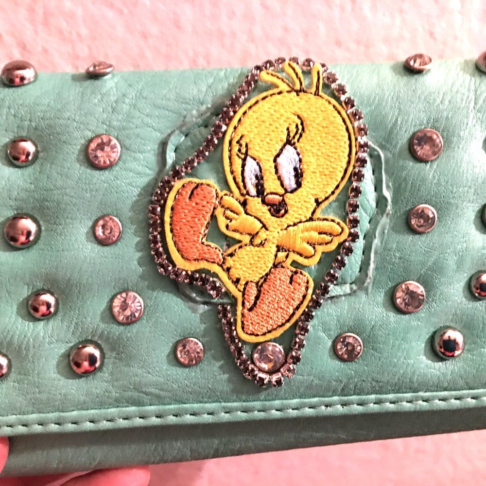 Mint Green Tweety Wallet - One of a Kind - So Cute